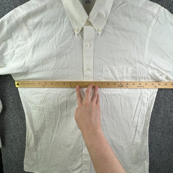 Brooks Brothers 16.5 34/35 Regent Non Iron Button Up Shirt Long Sleeve White - Picture 5 of 16